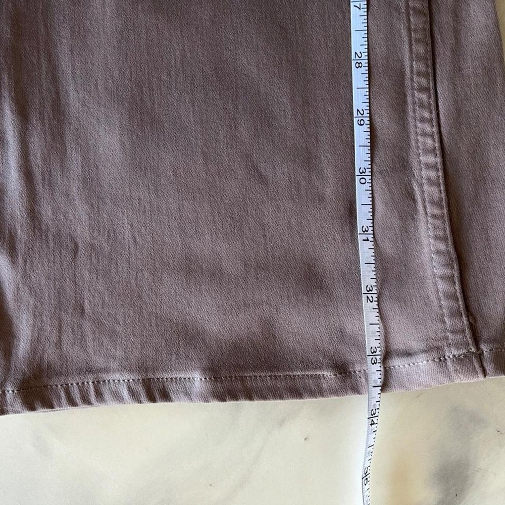Hudson Jeans Coated Waxed Denim Straight Leg Dark Tan NWT Sz 33 - Picture 2 of 5